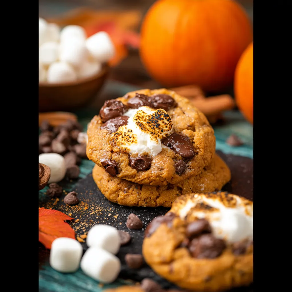 Two cookies with marshmallows on top.