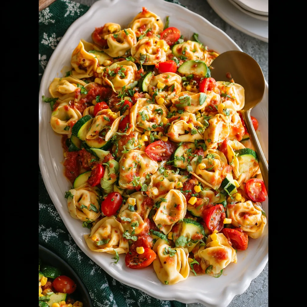A white bowl filled with pasta and vegetables.