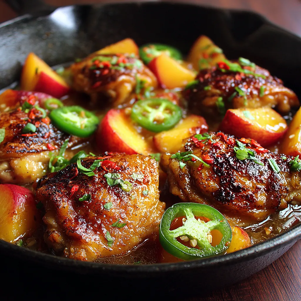 A pan of food with peppers and chicken.