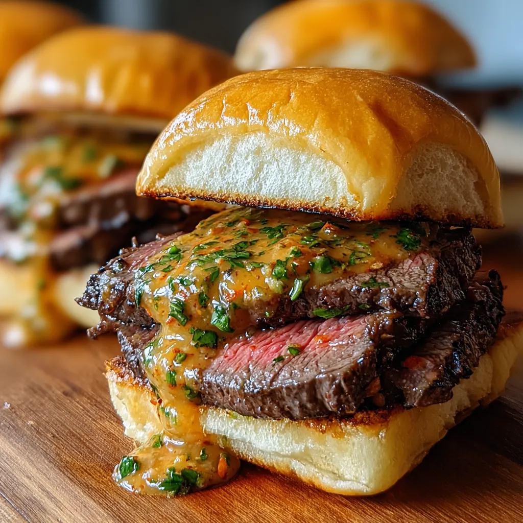 A close up of a steak sandwich with cheese and sauce.