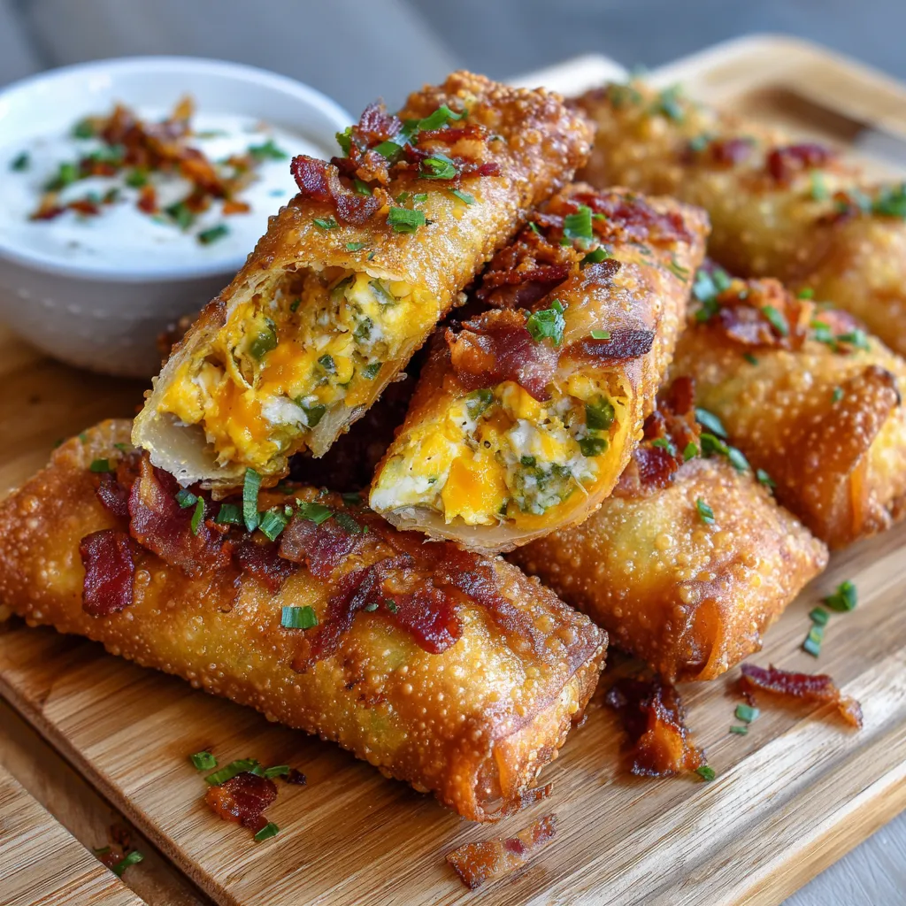 Bacon wrapped appetizers on a wooden platter.