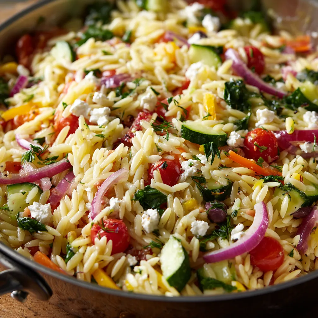A bowl of rice with vegetables.