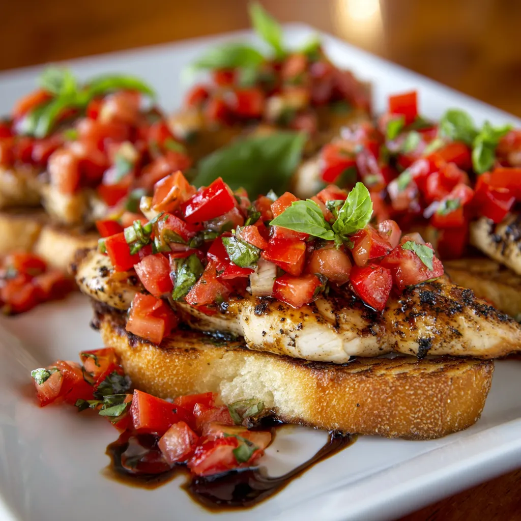 A plate of food with tomatoes and basil.