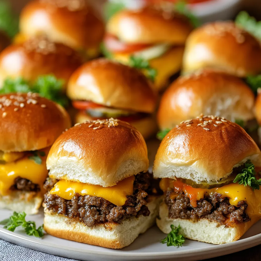 A plate of mini burgers with lettuce and tomato.