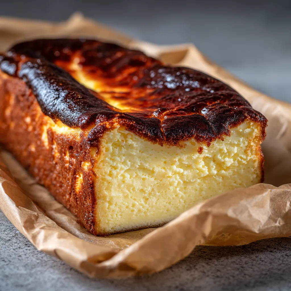 A slice of cake on a paper bag.
