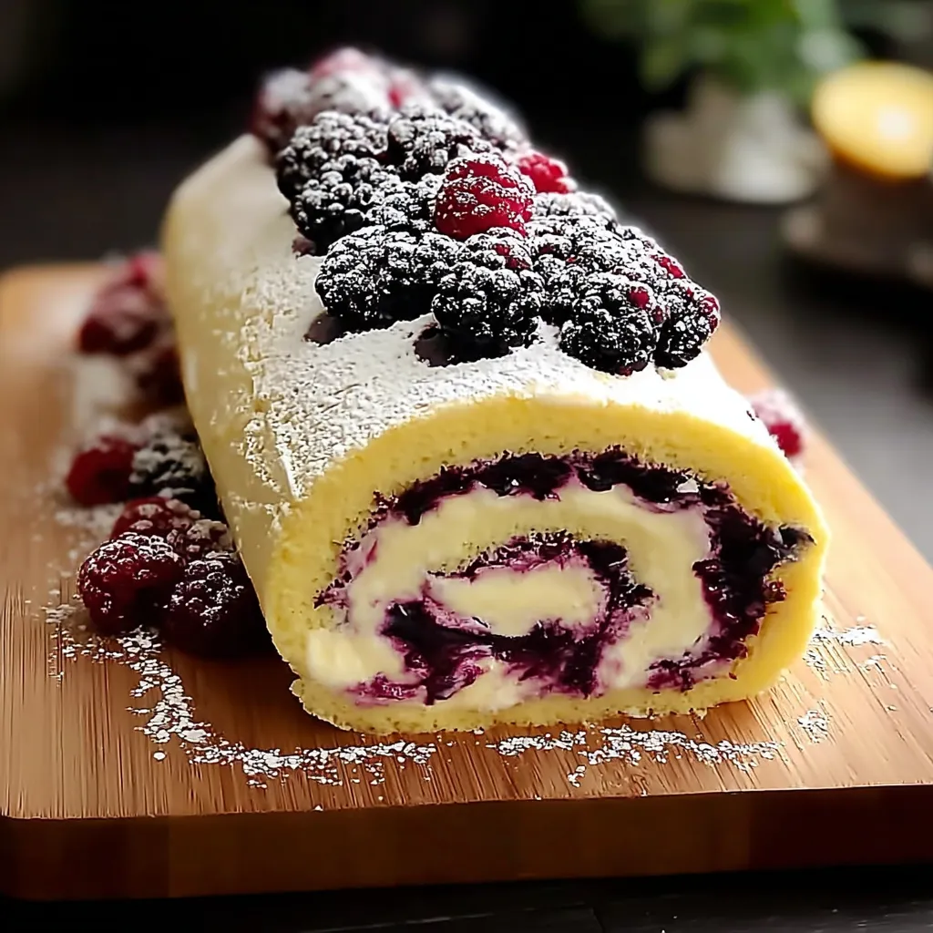 A cake with berries on top.