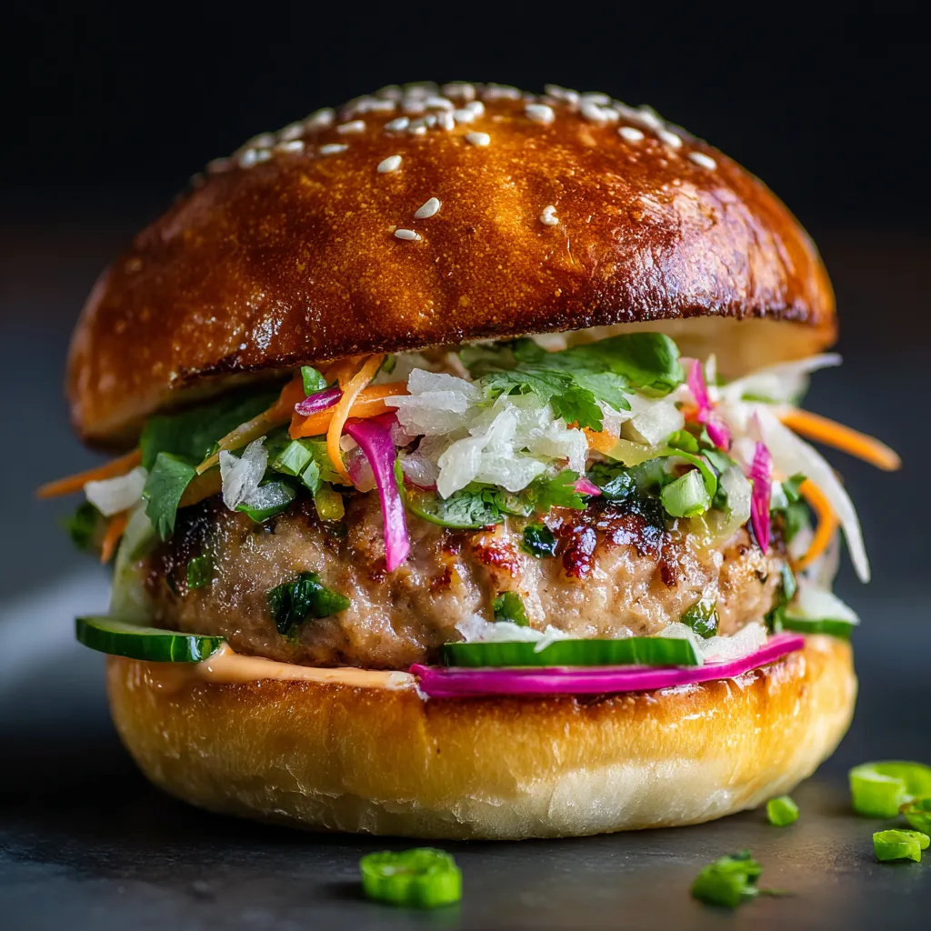 A burger with lettuce, carrots, and onions.