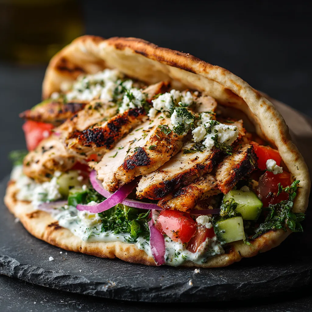 A chicken sandwich with tomatoes, lettuce, and blue cheese.