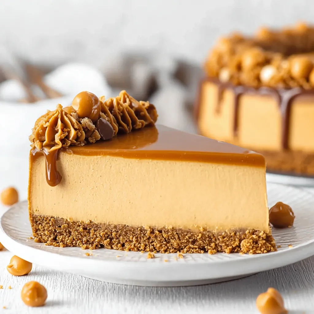 A slice of chocolate cake with caramel drizzle.