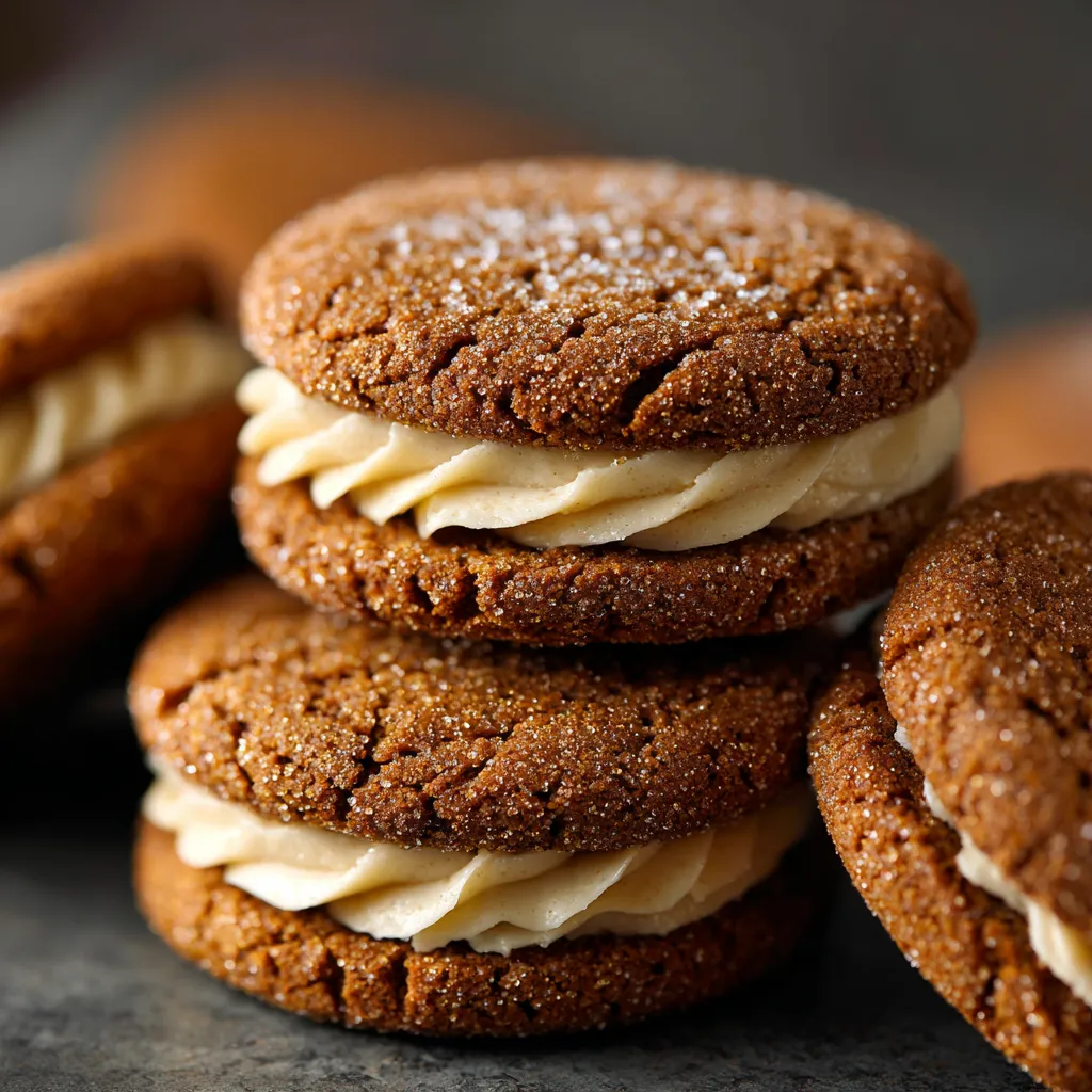 A stack of cookies with white frosting.