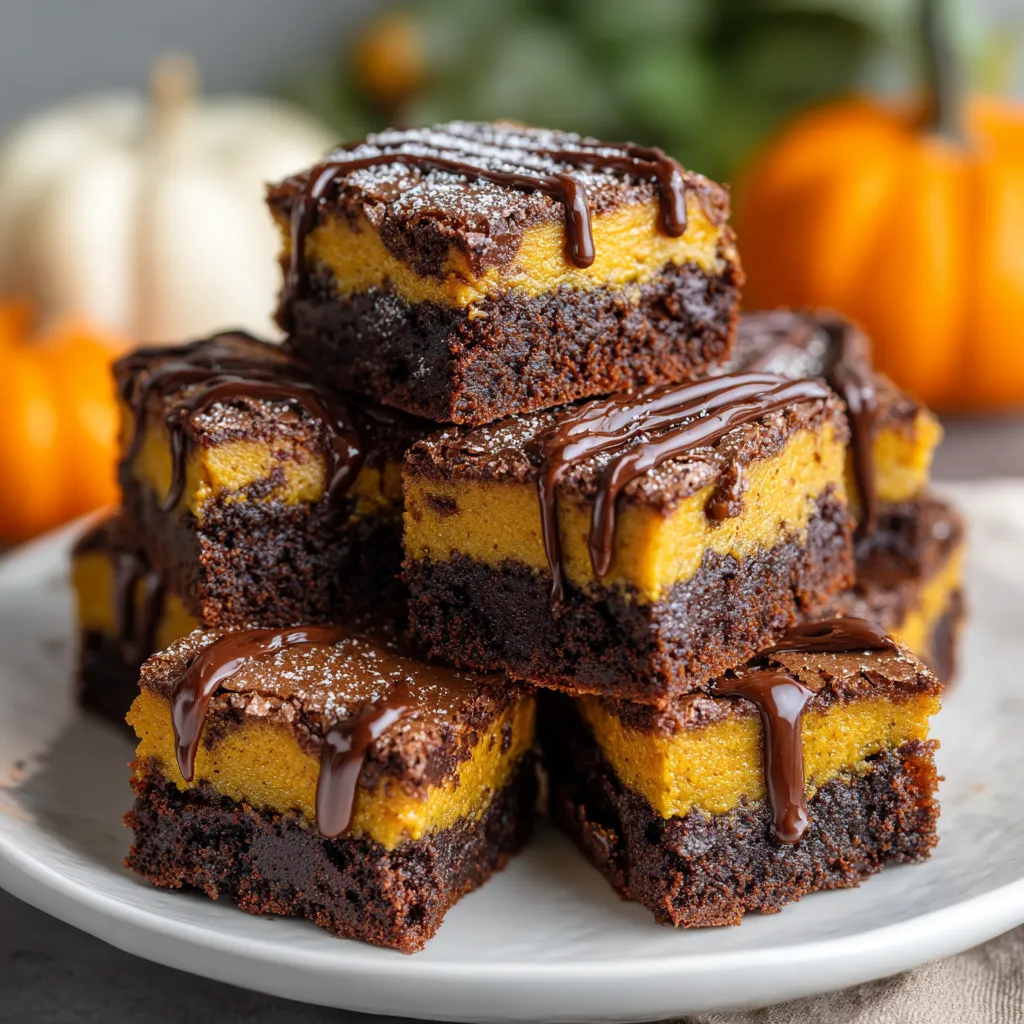 A stack of chocolate and caramel desserts.