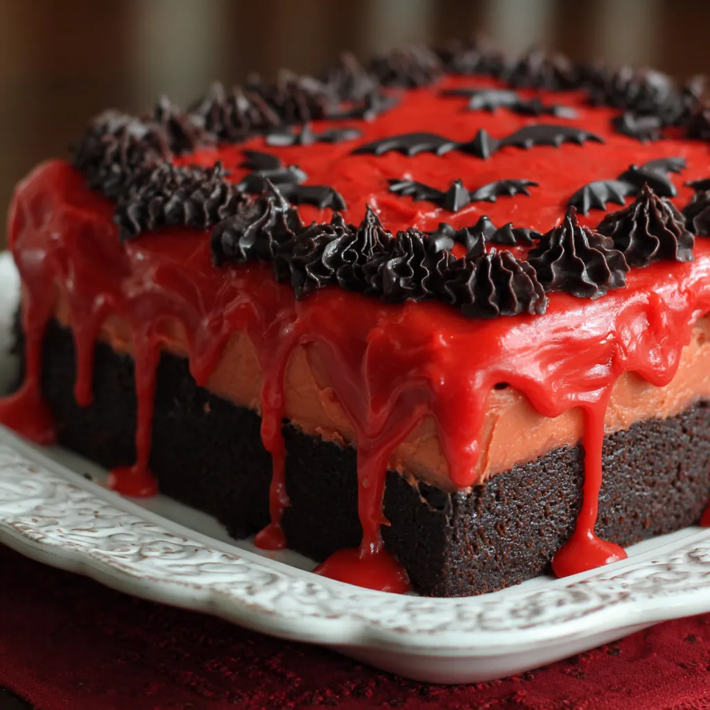 A cake with bats on it.