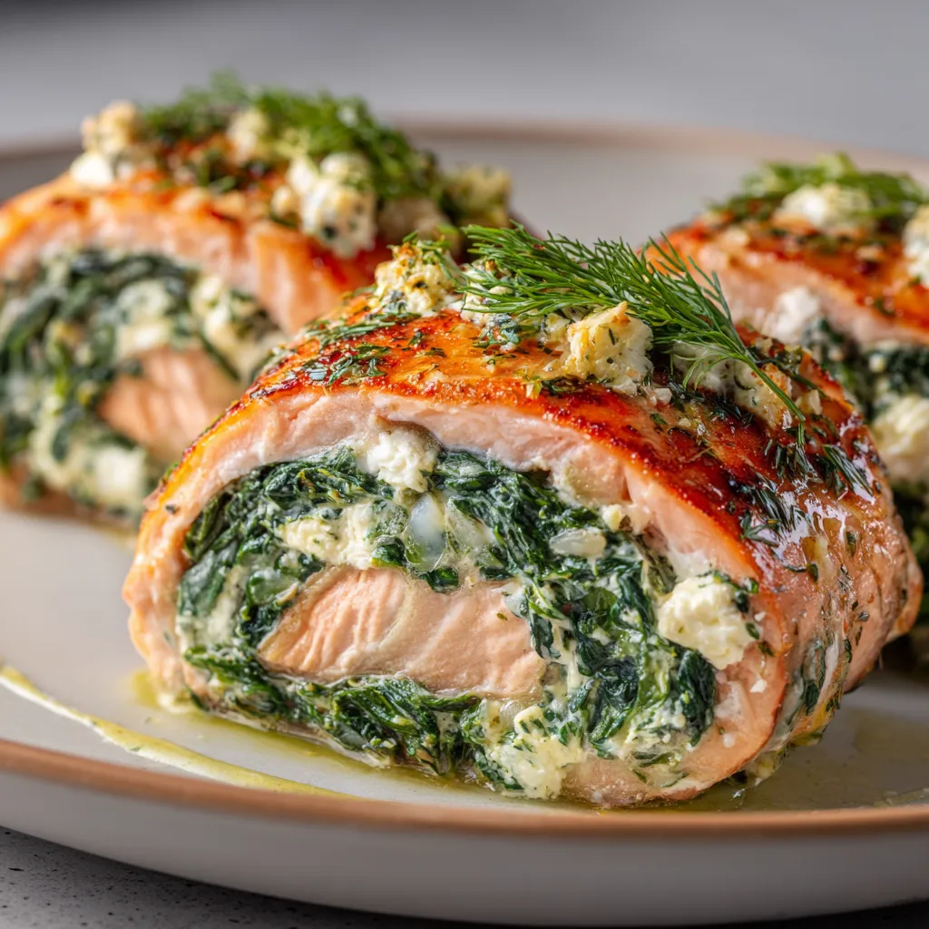 A plate of fish with greens on it.
