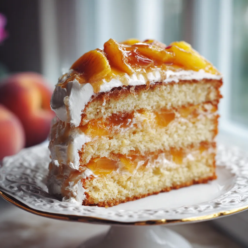 A slice of cake on a plate.