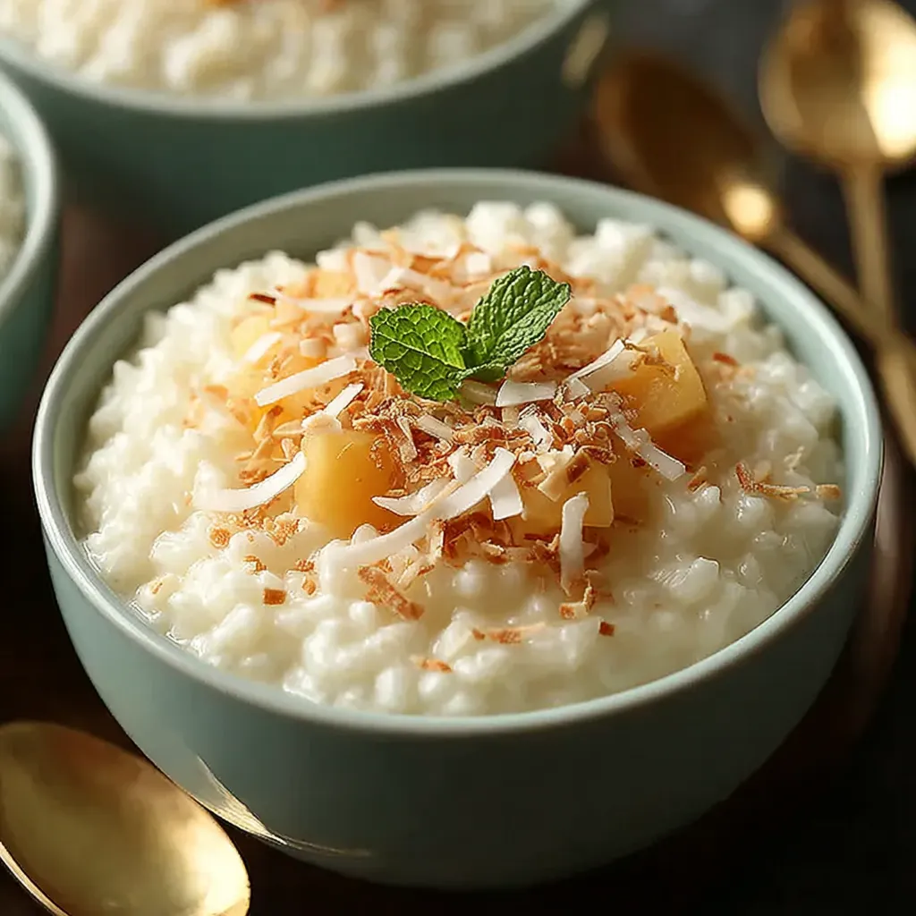 A bowl of rice with coconut on top.