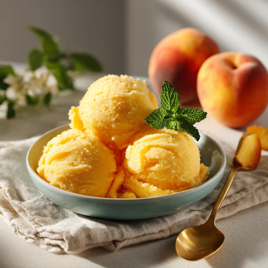 A bowl of ice cream with mint on top.