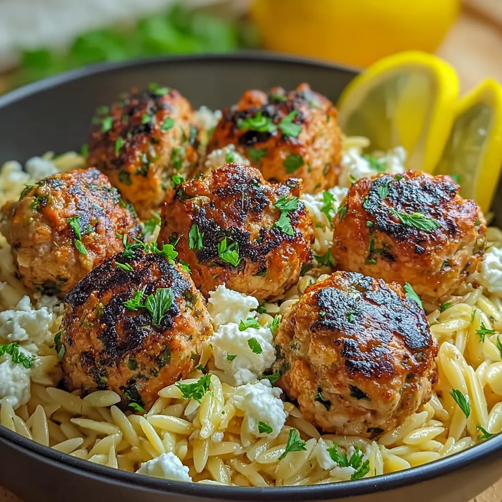 A bowl of meatballs with rice and cheese.