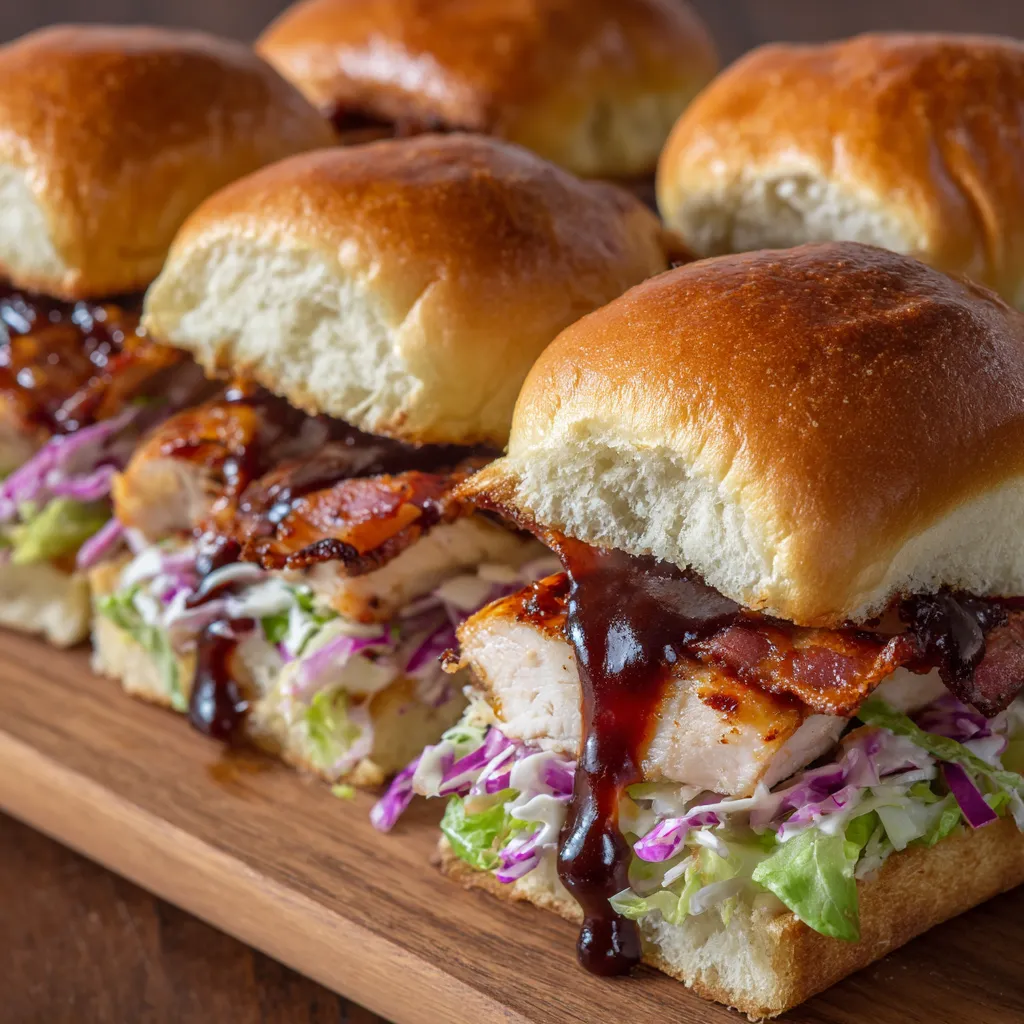 A plate of sandwiches with sauce on them.