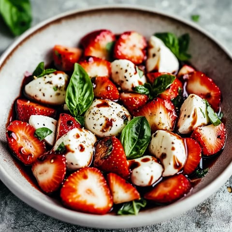 A bowl of strawberries and cheese.