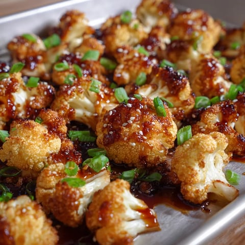 A pan of cooked cauliflower with sauce.