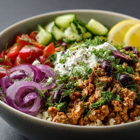 A bowl of food with meat, vegetables, and sauce.