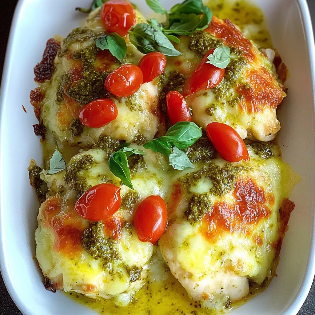 A dish of chicken with tomatoes and spinach.