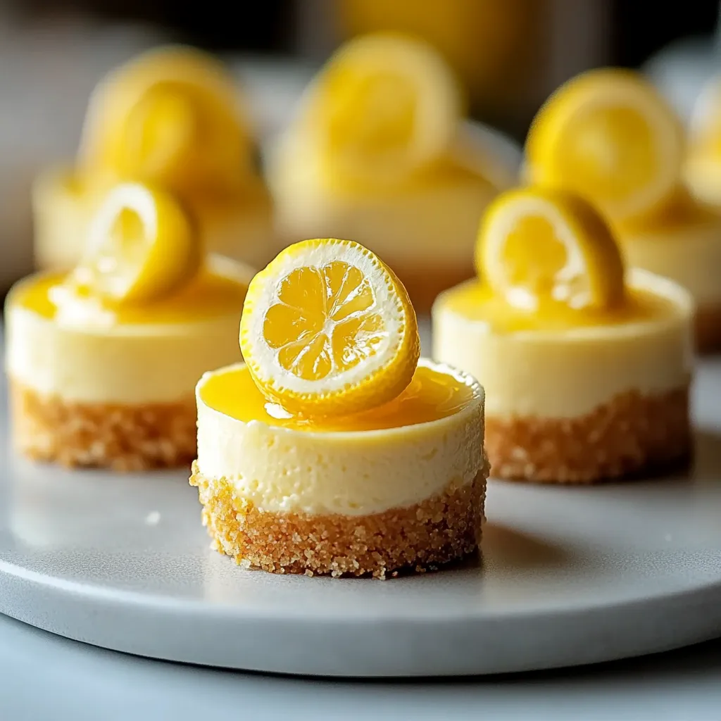 A slice of lemon cheesecake with a lemon wedge on top.