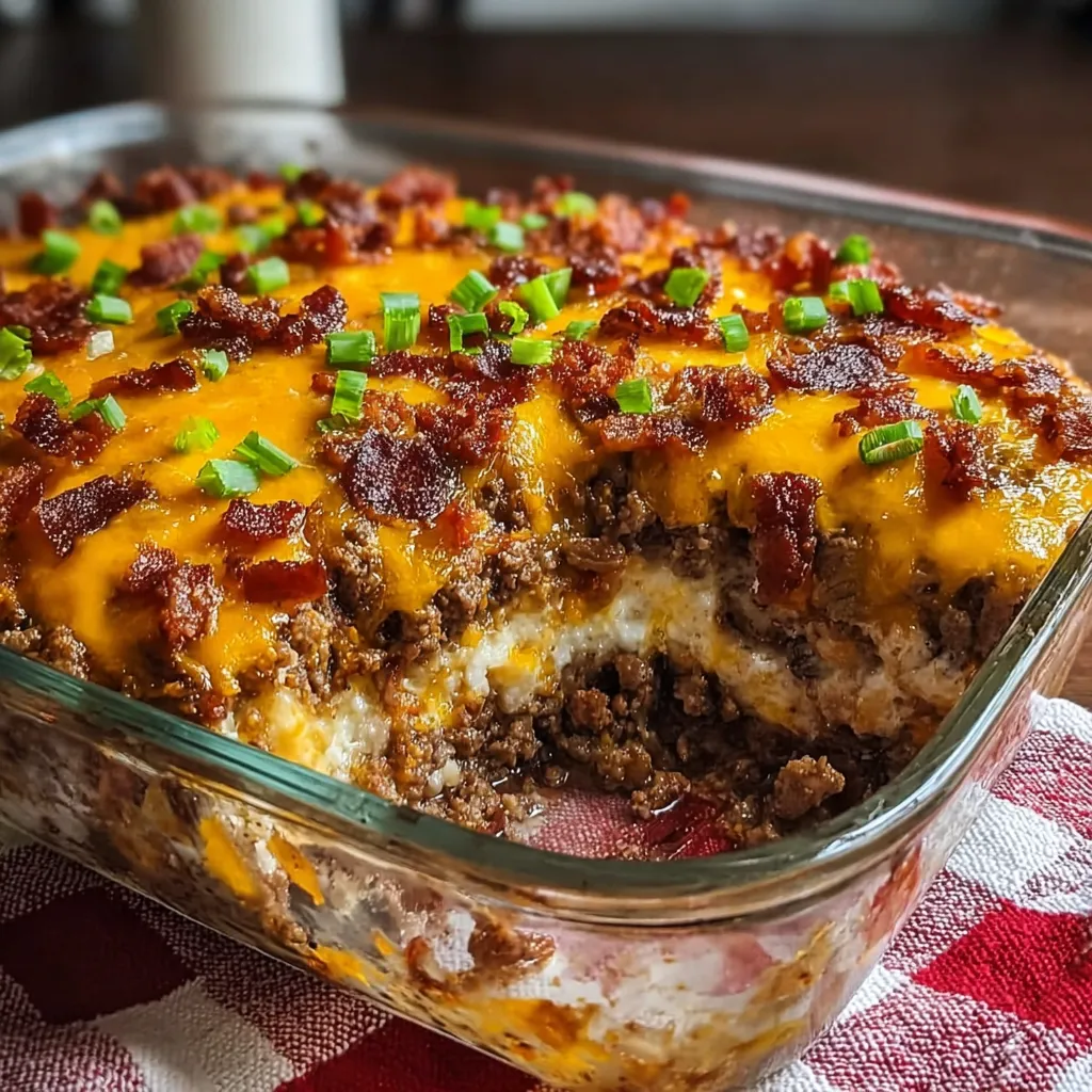 A casserole dish filled with meat and vegetables.