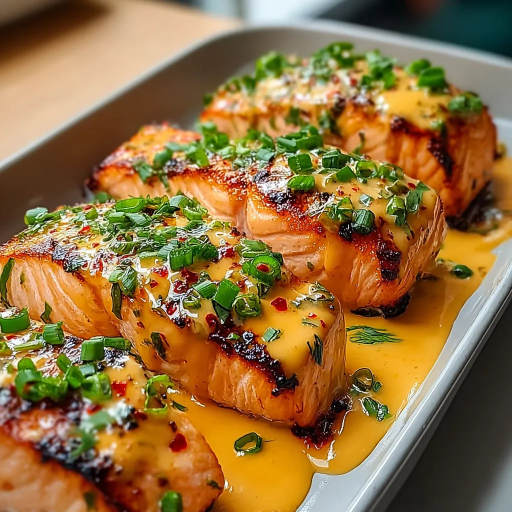 A plate of fish with a white sauce.