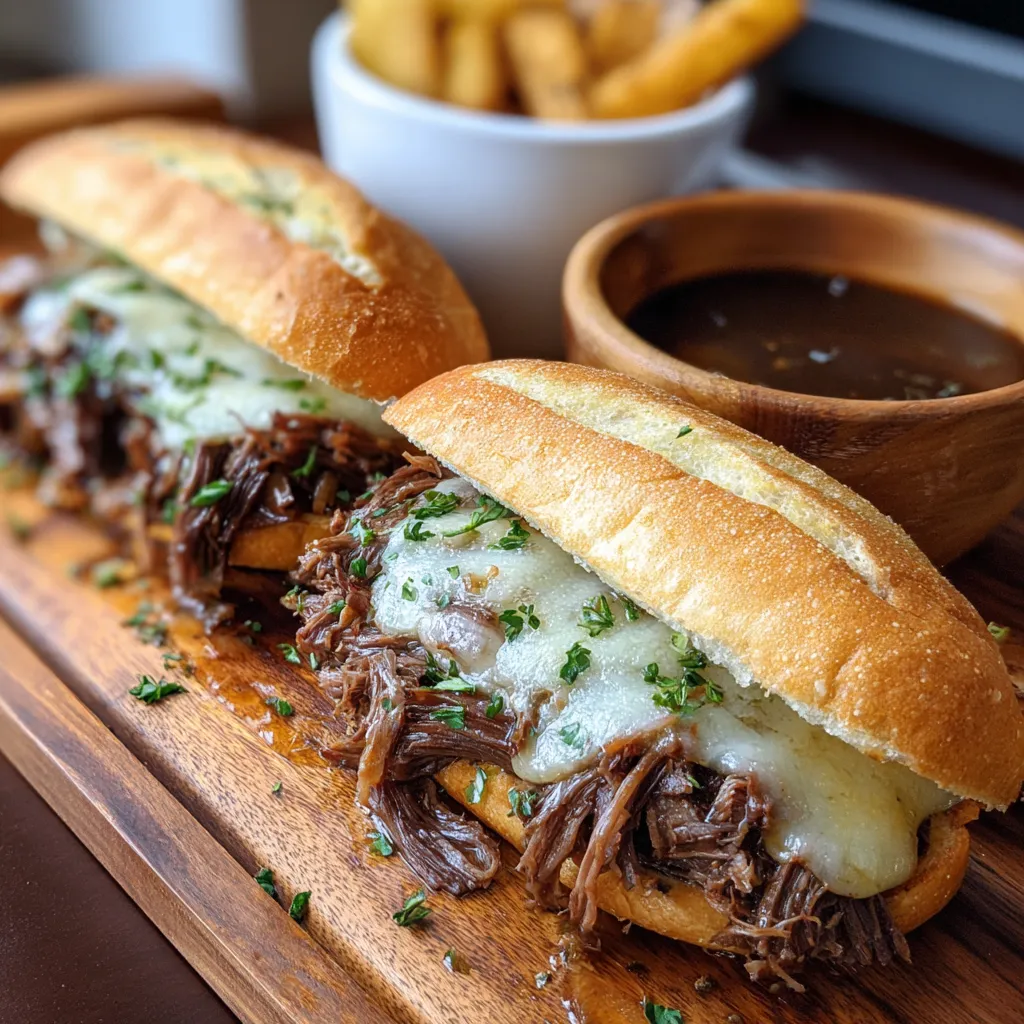 A plate of sandwiches with a bowl of fries.