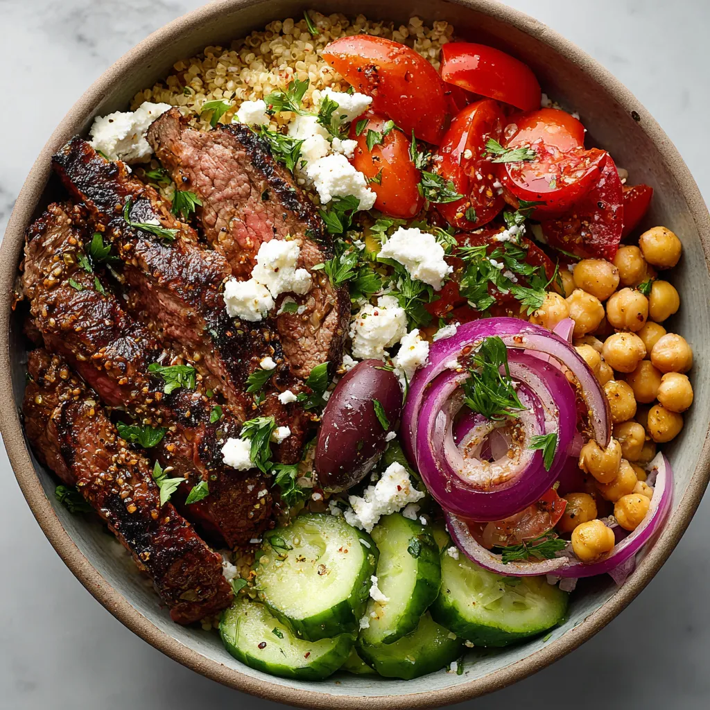 A bowl of food with meat, vegetables, and cheese.