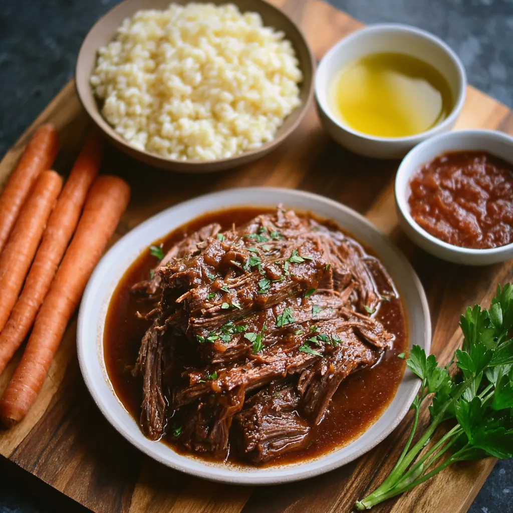 A plate of meat with rice and sauce.