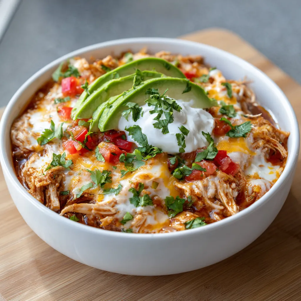 A bowl of food with a white dollop on top.