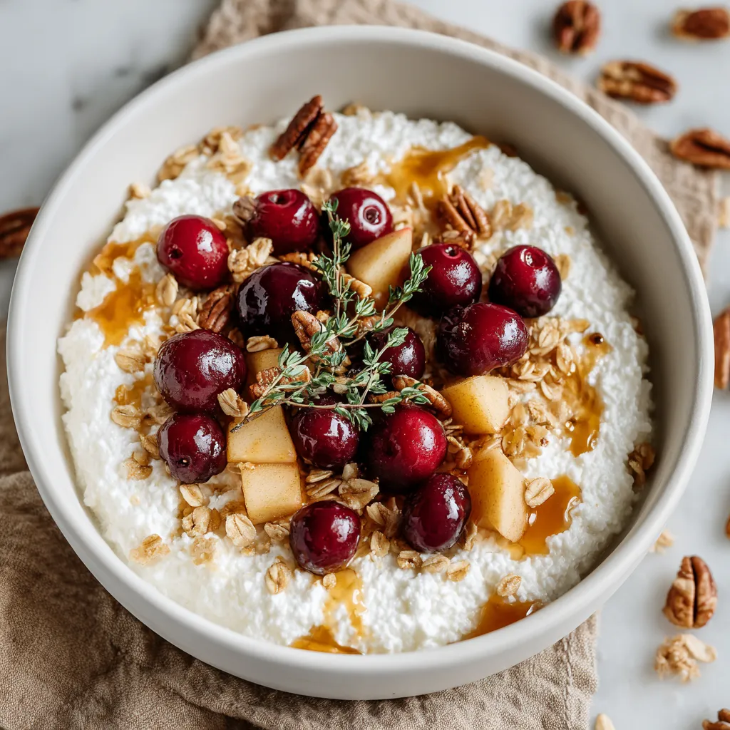 Bowl of cereal with berries and nuts.