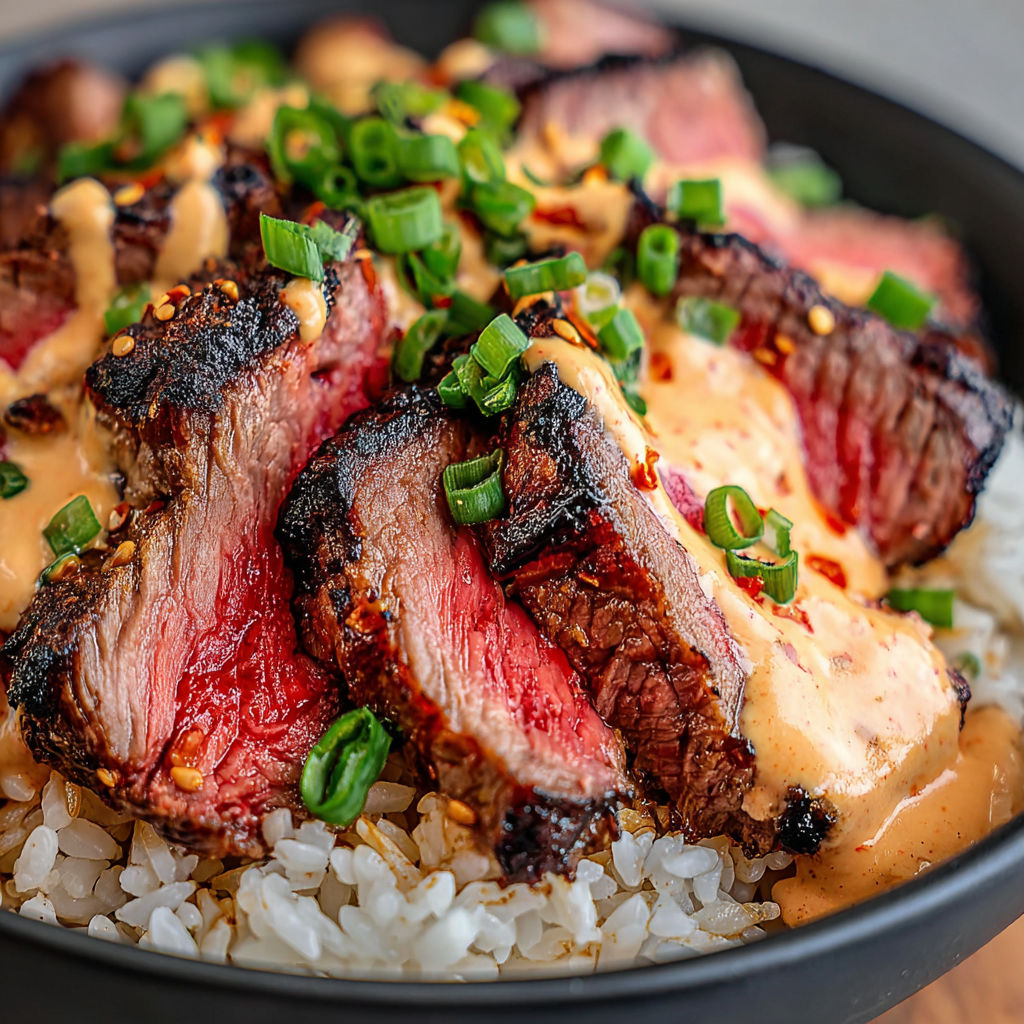 A bowl of food with meat and rice.