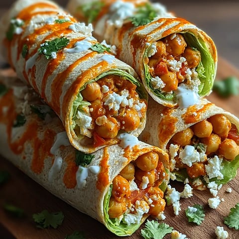 A stack of wraps with white sauce and chickpeas.