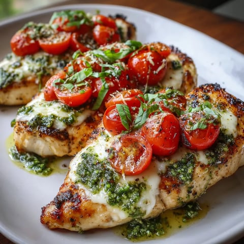 A plate of food with tomatoes and basil.