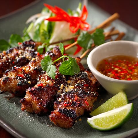 A plate of food with a bowl of sauce.