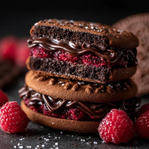 Chocolate and raspberry cookies.