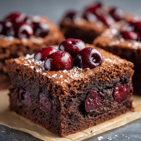 A chocolate cake with cherries on top.