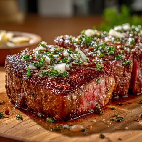 A piece of meat with spices on it.