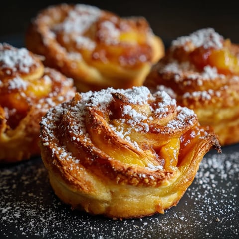 A pastry with powdered sugar on top.