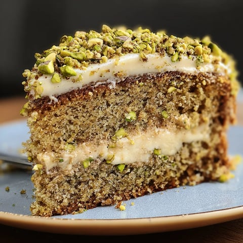 A slice of cake with almonds on top.