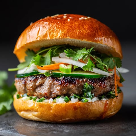 A burger with lettuce, carrots, and onions.