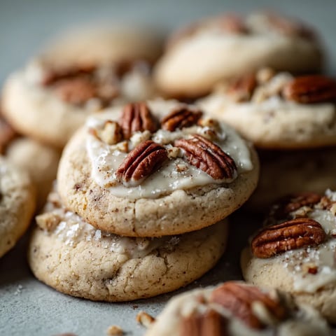 A plate of pecan cookies.