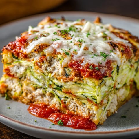 A slice of lasagna on a plate.