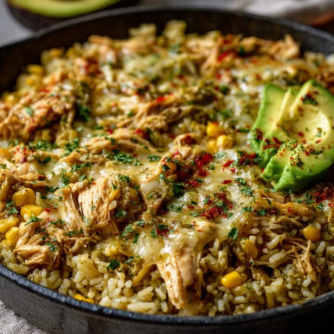 A bowl of rice with chicken, corn and avocado.