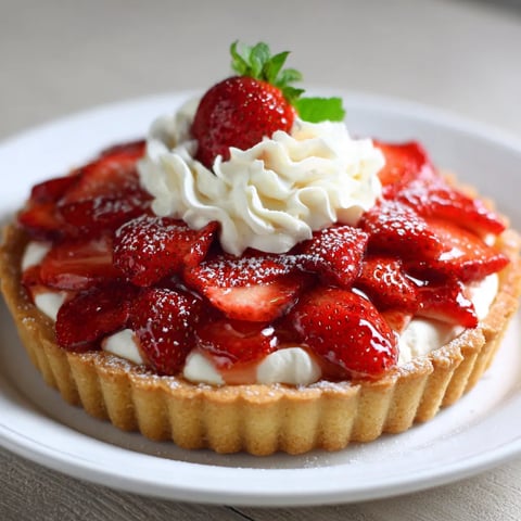 A slice of strawberry cheesecake.