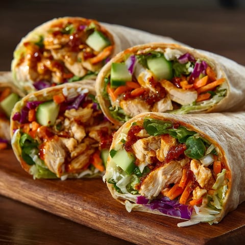 A plate with three wraps on it.