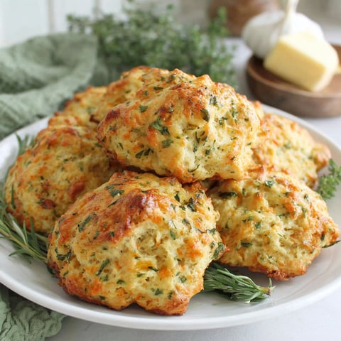 A plate of biscuits with herbs on top.